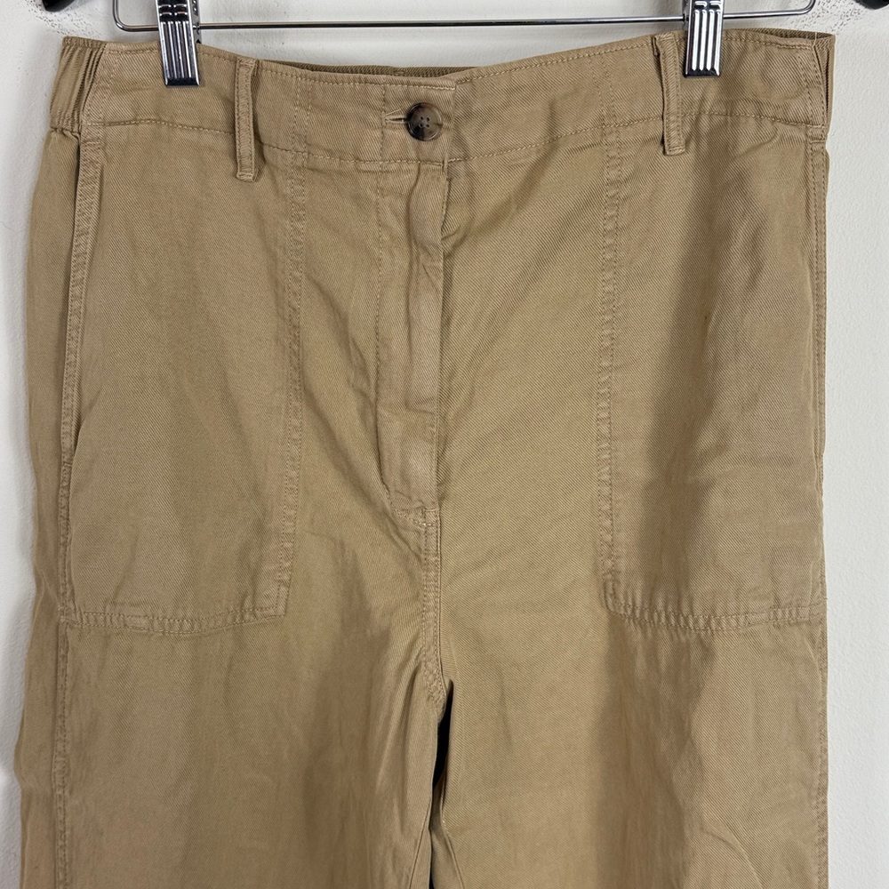 NWT Banana Republic Linen Blend Khaki Utility Ankle Parachute Pants Size Med - Picture 4 of 10